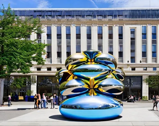 Prompt: giant fertility figurine by jeff koons