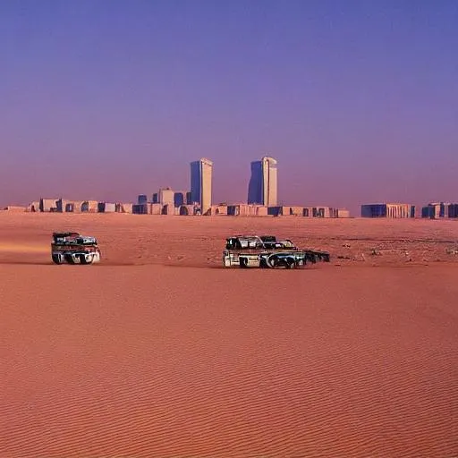 Prompt: World Trade Center twin Towers In Sahara Desert