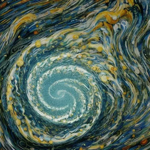 Prompt: Central Focus:

Whirlpool of Emotions: Imagine a swirling vortex, reminiscent of Van Gogh's "Starry Night," but instead of stars and the night sky, we have snippets of hospital life being pulled into its twirls. This swirling representation serves to capture the chaos, excitement, and constant movement of emotions.
Within the Whirlpool:

Hands: Some reaching upwards, showing aspiration and pride. Others sinking or reaching out for help, capturing feelings of fear, confusion, and challenge.
Floating Medical Instruments: Stethoscopes, syringes, and medicine bottles floating and swirling around, representing the medical setting and the tools of your trade.
Faces: Faces peeking through the whirlpool, some smiling (joy, thrill), others somber or with eyes closed (compassion, sadness), and some with wide eyes, representing shock and the constant influx of new experiences.
Background:

Softly Illuminated Hospital Room: Just beyond the whirlpool, giving context to the setting. Perhaps a bed with a patient, indicating the gravity of your work and the lives you touch.
Base:

Ground, Shadowy but Solid: While the feelings are a whirlwind, the ground below is steady, representing the foundational skills and knowledge you possess. The shadowy aspect hints at the uncertainties and challenges yet to come.
Colors:

A mix of muted pastels and vibrant streaks. The vibrant colors (reds, yellows, and oranges) break through the pastels and represent moments of excitement, thrill, and pride amidst the more subdued feelings of compassion, challenge, and sadness, portrayed by the pastels.
Light Source:

A distant rising (or setting) sun, casting a soft glow over the whirlpool. The duality of dawn and dusk mirrors the ups and downs, the closing of one chapter and the opening of another, the continuous cycle of emotions and experiences.