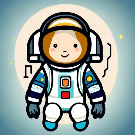 Prompt: vector icon tiny astronaut