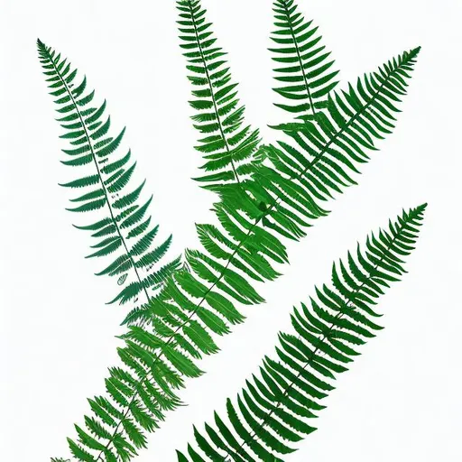 Prompt: colored line artwork of ferns on a white background