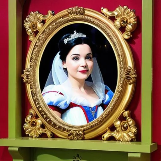 Prompt: The magic mirror from snow white