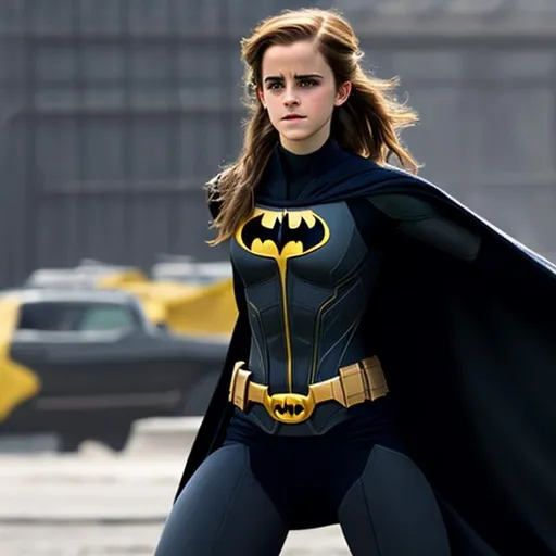 Prompt: emma watson as batman