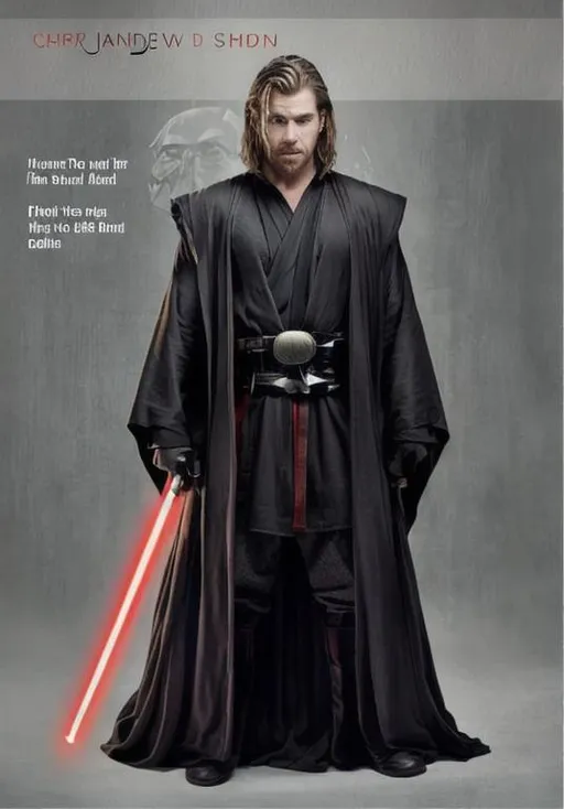 Chris Hemsworth with a beard as a jedi | OpenArt