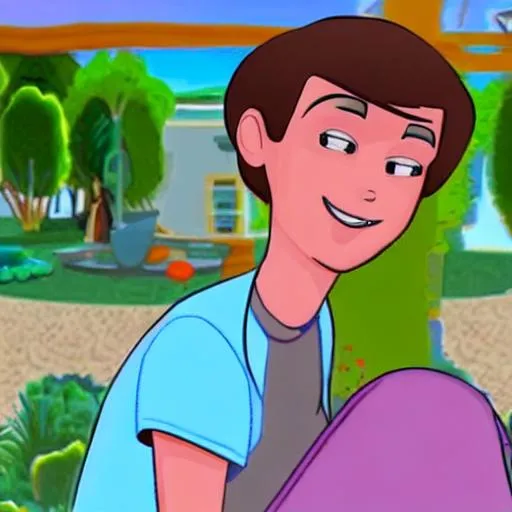 Prompt: 17 year old Sam Augustin Luckiness got 274 is a gifted genius prodigy passing to animated. From "Life with Luckiness at Majorly New Dreamhouse"
