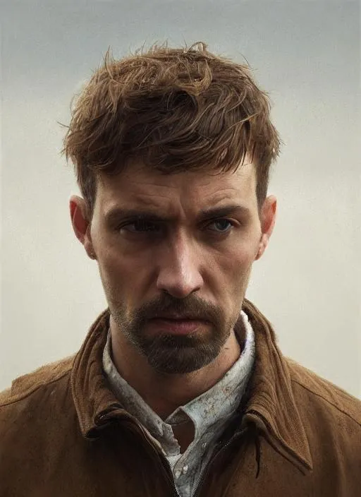 Prompt: Portrait of {confused man} with {light brown} hair and with confused face, {background}, perfect composition, hyperrealistic, super detailed, 8k, high quality, trending art, trending on artstation, sharp focus, studio photo, intricate details, highly detailed, by greg rutkowski