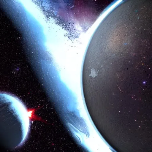 A dark planet in space | OpenArt