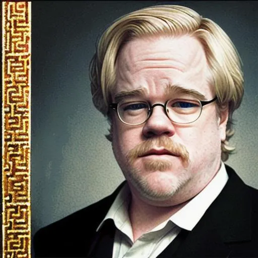Prompt: Philip Seymour Hoffman  as a Greek Orthodox Icon 