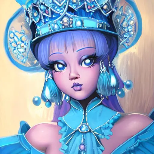 Prompt: blues princess, closeup