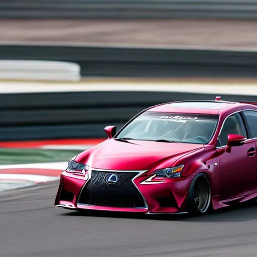 Prompt: A Lexus car drifting
