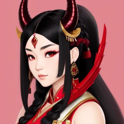 Prompt: "A gorgeous Japanese woman part human part dragon hybrid with ruby red scale skin, small horns on her head, and a dragon tail on her waist, beautiful face, beautiful eyes, beautiful body. She has dragon eyes, braid black hair, and looks like a 20-year-old woman despite being centuries old. She is 30 times the size of a normal human being. Standing next to her is a man wearing casual streetwear who is 30 times smaller than her. The scene is set in a bustling city, with soft and warm lighting. The camera model used is the Octane render with a 16:9 aspect ratio. The composition is centered on the woman, with the man standing to her side. The perspective is from a low angle, emphasizing the woman's size and power. The depth of field is shallow, with the woman in sharp focus and the background blurred. The shutter speed is fast, freezing any movement in the scene. The photo quality is Ultra-HD with HDR, and the image is in 4D and 5D. The final result is a stunning piece of wildlife photography with pastel art and cinematic color grading, created using Unreal Engine and post-processed by Weta Digital, Wētā FX, and WLOP. This prompt was generated with the parameters --testp --s 60000 --upbeta --creative --tile." --no camera
_ _