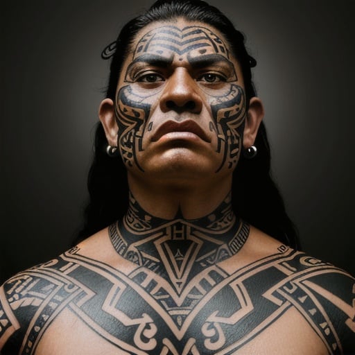 Tribal mask traditional totem symbol black tattoo Vector Image
