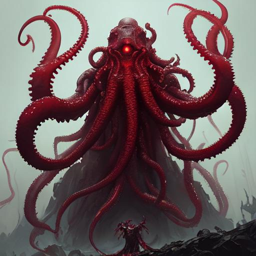 red knight, eldritch being, tentacles, lovecraft, gr...