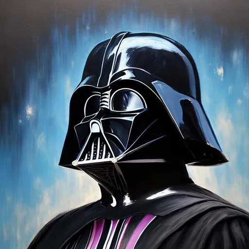 Prompt: Darth Vader as a painting
