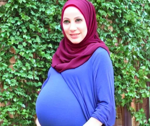 Prompt: Pregnant  teacher  hijab 