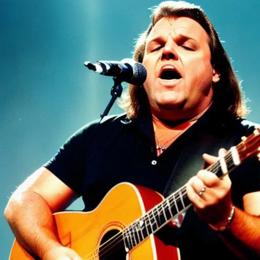 Prompt: Meatloaf singing
