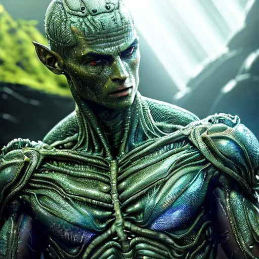 Prompt: Cristiano Ronaldo as Alien, extremely, detailed environment, intricate, detailed skin, natural colors , professionally color graded, photorealism, 8k, moody lighting.
