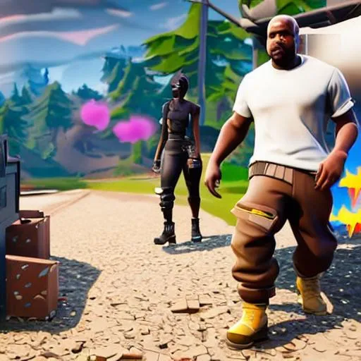 Prompt: kanye west in fortnite

