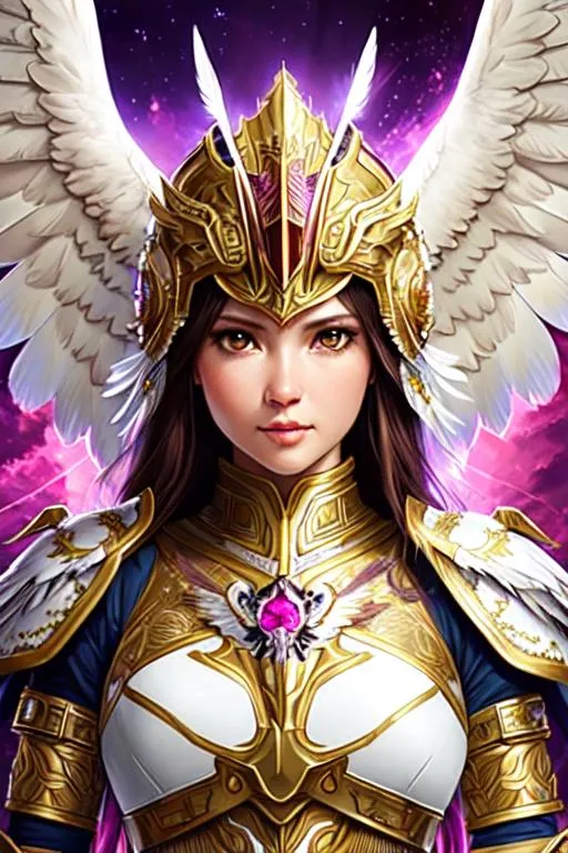 Prompt: Poster art, high-quality high-detail highly-detailed breathtaking hero ((by Aleksi Briclot and Stanley Artgerm Lau)) - ((a Eagle)), detiled eagle head, 8k ivory and magenta helmet, highly detailed eagle head helmet, glowing chest emblem ,carbon fibre helmet, mech armor, detailed feathers, queen of the eagles, detailed ivory mech suit, full body, black futuristic mech armor, wearing mech armour suit, 8k,  full form, detailed forest wilderness setting, full form, epic, 8k HD, ice, sharp focus, ultra realistic clarity. Hyper realistic, Detailed face, portrait, realistic, close to perfection, more black in the armour, 
wearing blue and black cape, wearing carbon black cloak with yellow, full body, high quality cell shaded illustration, ((full body)), dynamic pose, perfect anatomy, centered, freedom, soul, Black short hair, approach to perfection, cell shading, 8k , cinematic dramatic atmosphere, watercolor painting, global illumination, detailed and intricate environment, artstation, concept art, fluid and sharp focus, volumetric lighting, cinematic lighting, 
