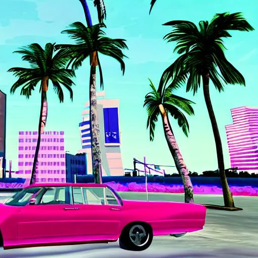 Prompt: gta vice city background
