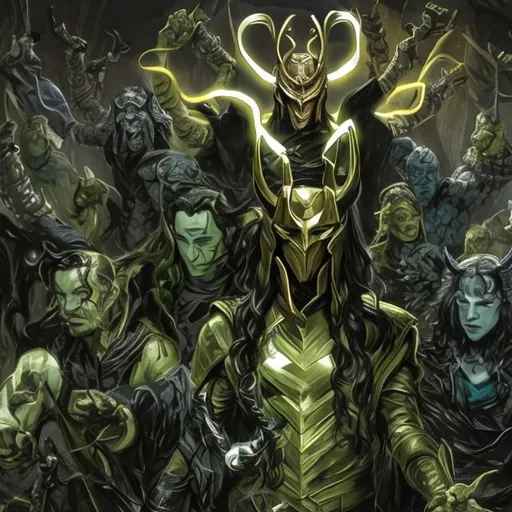 Loki, his simulacrum, and multiple duplicates set in... | OpenArt