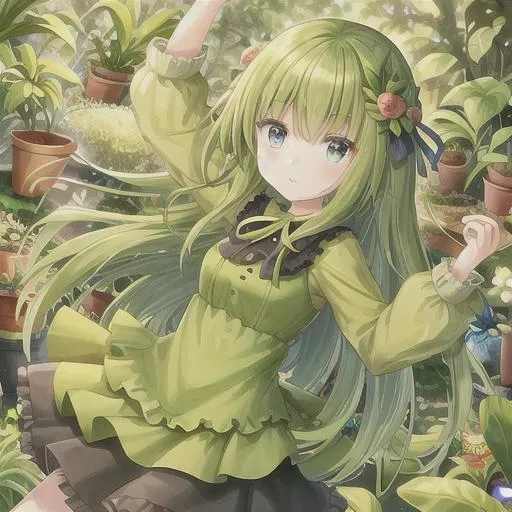 Prompt: Plant girl