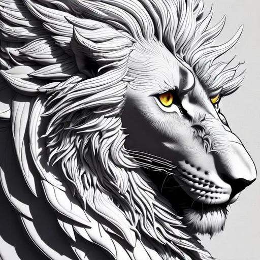 Prompt: mix breed of a Lion and a phoenix, Lion body and head but with the wings of a phoenix. Smooth lines,vibrant  colors, realistic 3d art, fantasy art. nine tailed fox, 8k