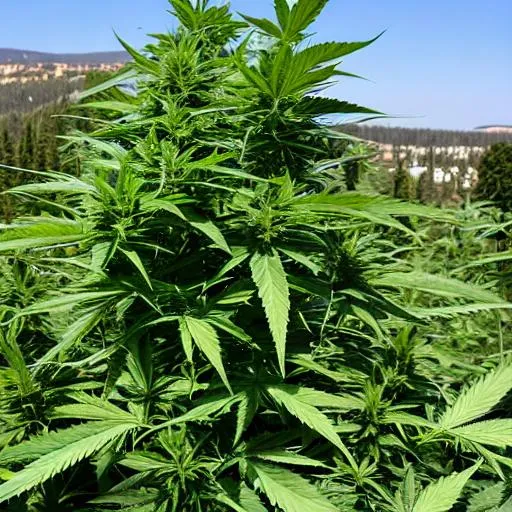 Prompt: white widow cannabis huge plant


