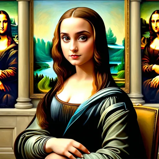 Prompt: Hermoine in a classic painting of the Mona Lisa