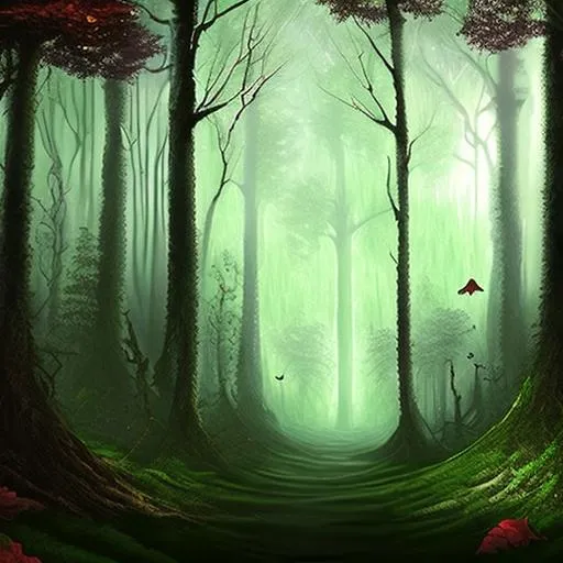 Prompt: dark Fantasy magic forest