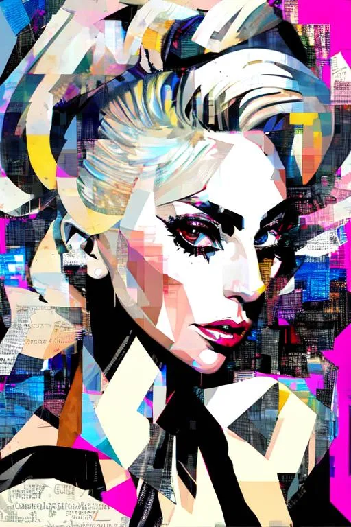 Prompt: Portrait of lady Gaga by Derek Gores