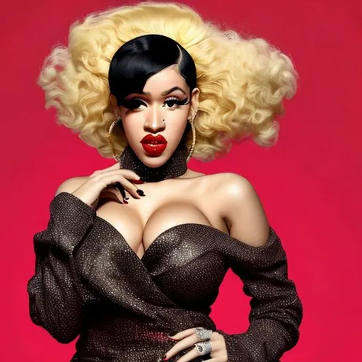 Prompt: Highest quality pic of Cardi B as Marilyn Monroe