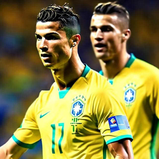 Cristiano Ronaldo con la camiseta de Brazil OpenArt