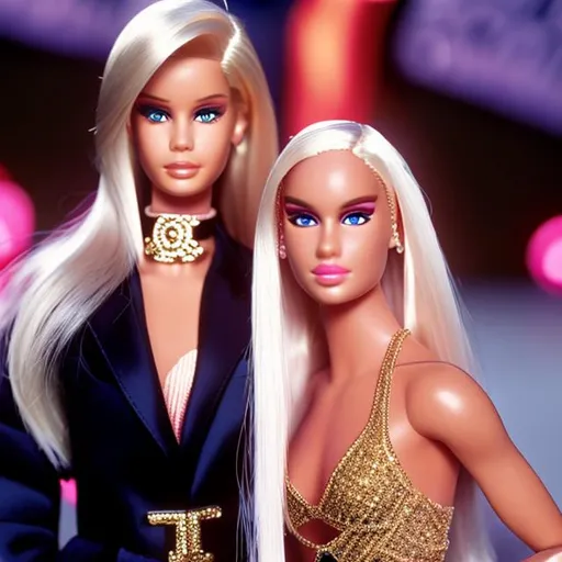 Prompt: Donatella Versace as Barbie
