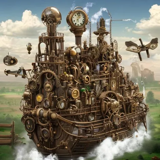 Prompt: Steam punk Noah's ark 