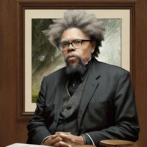 Prompt: UHD Cornel West  in style of Andrew Wyeth
