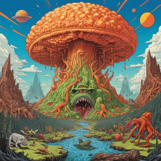 Create Concept Art In The Style Of A King Gizzard Al