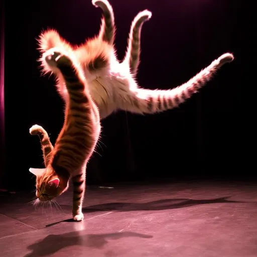 Prompt: cat exotic dancer