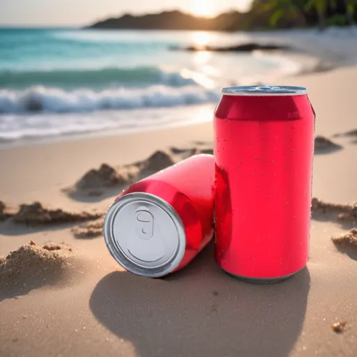 example-Soda-cans on the beach