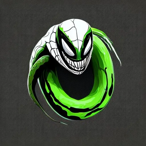 Prompt: Create a striking and unique logo for my YouTube channel 'VeNoM' using artificial intelligence. The logo should incorporate elements that represent venom, such as a snake or a venomous symbol, while maintaining a modern and visually appealing design.