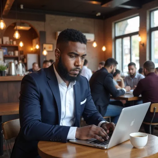 Prompt: @u9It5zQuC2AsOziO1cKC Business man in a coffee shop