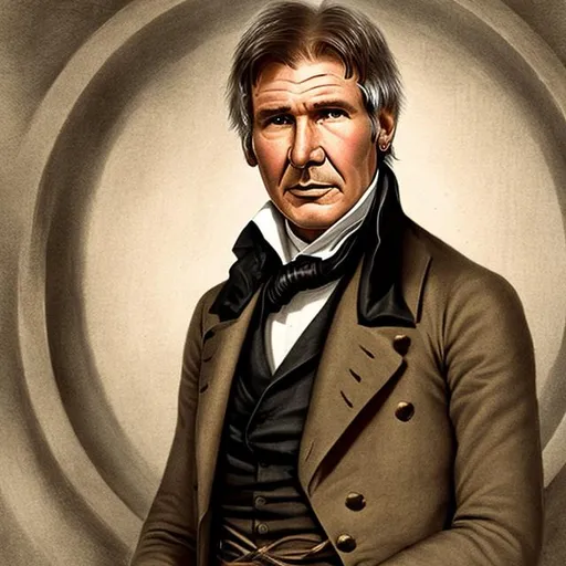 Prompt: Harrison Ford 1820's man