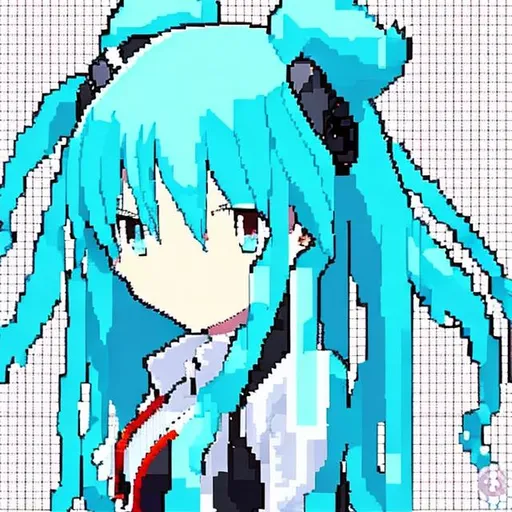Prompt:  anime miku pixel art
