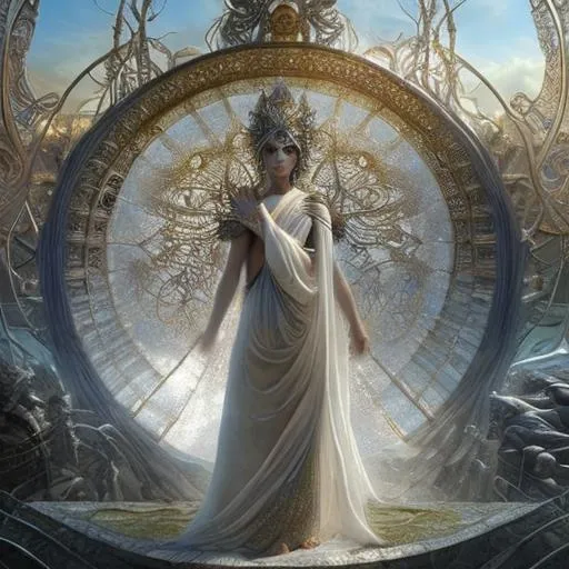 Prompt: Seaside fortress, digital painting, hyperrealistic, fantasy, Surrealist, by Stanley Artgerm Lau and Alphonse Mucha, artstation, highly detailed, sharp focus, sci-fi, stunningly beautiful, serene, silver, god rays, cinematic lighting, dark 