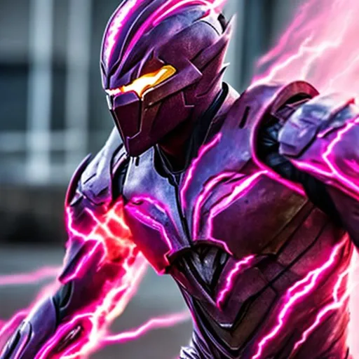 Prompt: Savitar the god of speed pink suit
