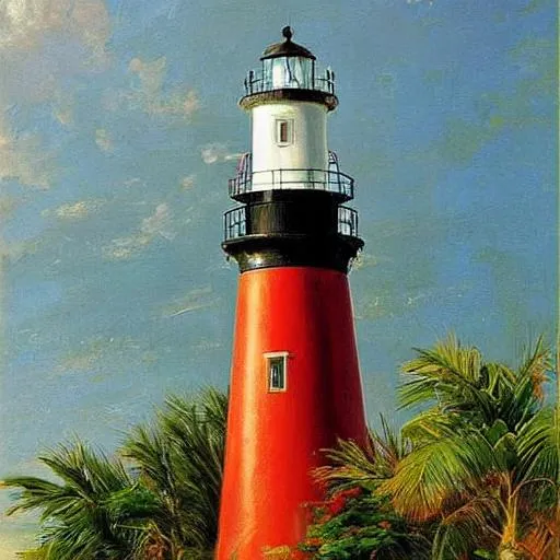 Jupiter Florida light house, landscape, artwork by...