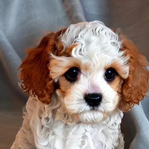 Prompt: pretty cavapoo puppies with a bath