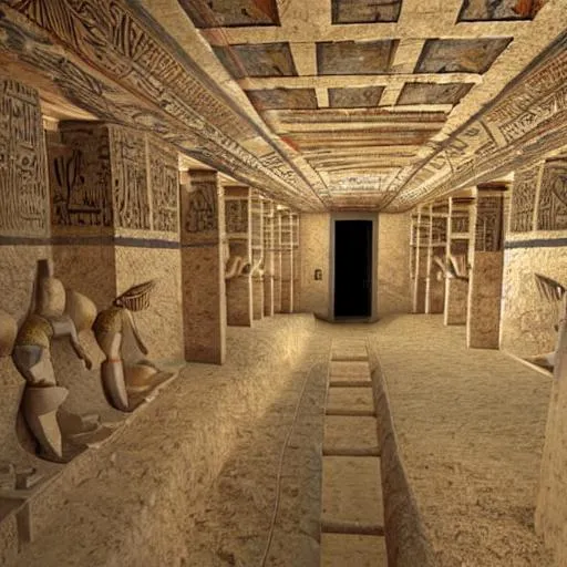 Prompt: ancient egypt labyrinth inside