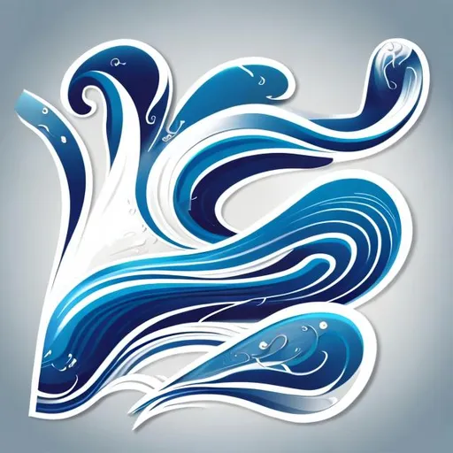 Prompt: elegant waves vector logo
