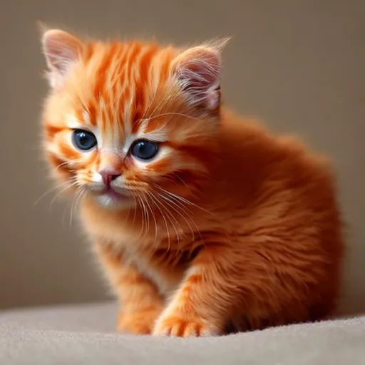Prompt: cute baby orange cat